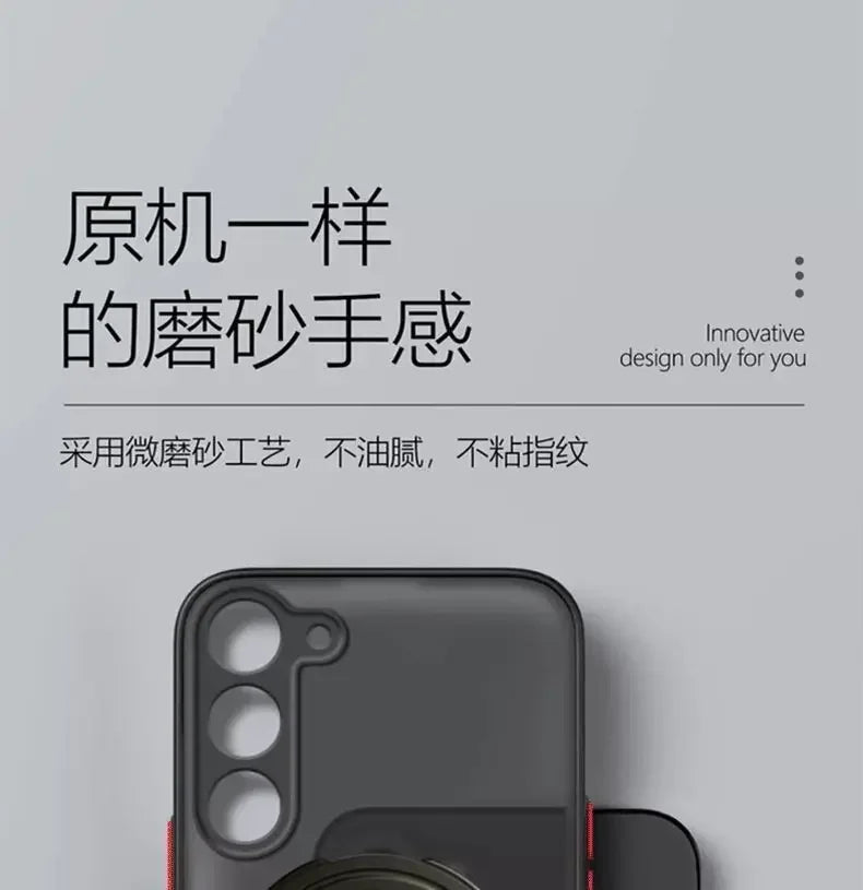 Luxury Matte Case For Samsung Galaxy S26 S25 Edge S24 FE S23 S22 S21 Ultra Plus A56 A26 A36 A16 A15 Magnetic Magsafe Cover