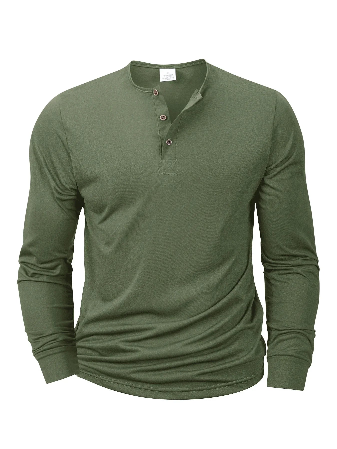 Mens Long Sleeve Henley V-neck Lightweight Long sleeves Casual Cotton Slim Fit Basic Loose Fitness Sports Breathable Top