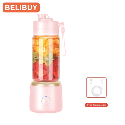 Portable Electric Blender - 600ML USB Rechargeable Fruit Mixer  Smoothie Maker
