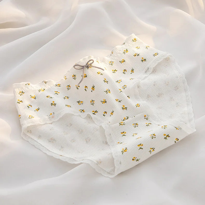 5Pcs M-4XL Cotton Panties Women Underpants Sexy Lingerie for Female Mid Waist Briefs Girls Underwear Plus Size Breathable Pantys
