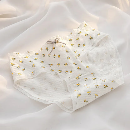 5Pcs M-4XL Cotton Panties Women Underpants Sexy Lingerie for Female Mid Waist Briefs Girls Underwear Plus Size Breathable Pantys