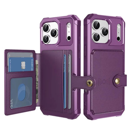 Wallet Phone Case Card Holder for Apple IPhone 17 Air 16E 16 15 14 Plus 13 12 Pro Max Hybrid Rubber Bumper Back Flip Cover