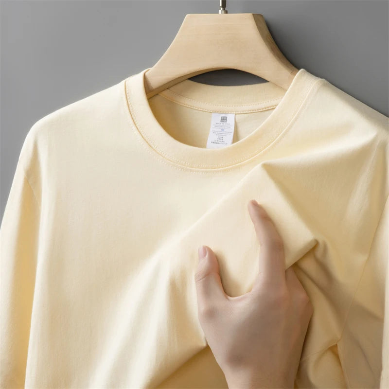 Men's Oversized T-Shirt - Cotton Round Neck Summer Casual Tee | Breathable Short Sleeve