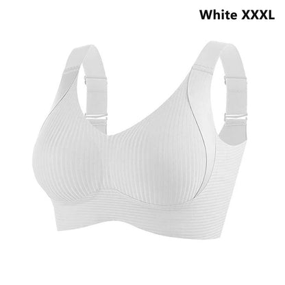 2025 Women's Seamless Underwear Thin Style Plus Size Removable Bra Anti-Sagging Wire-Free