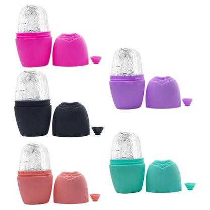 Summer Reusable Ice Face Roller Ice Cube Beauty Massage Silicone Ice Mold For Eye Puffiness Ice Facial Roller Shrink Pores