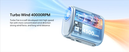 JISULIFE Portable Neck Fan 4500mAh Battery with 100 Wind Speed Wearable Waist Fan with LED Display Ultra-Lightweight Fashion fan
