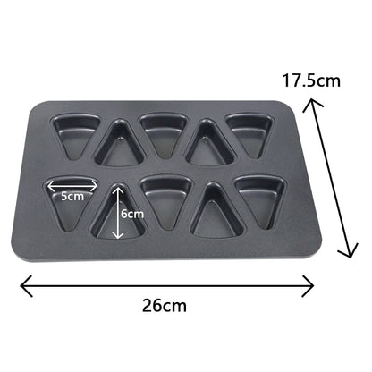 Carbon Steel Cake Pan | 8 Cavity Toast Bread Mold with Rolled Rim Edges & Eco Friendly Bakeware
