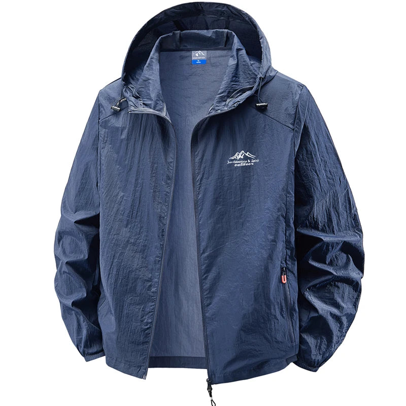 Jacket Mens Spring autumn New men sun protection coat jacket Solid color hooded Jackets casual coat Men's business coats 2318