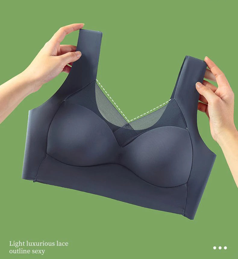 1pcs Women Bras Plus Size Seamless Bra Bralette Backless Ladys Mesh Brassiere Vests Female's Sport Anti-sagging Underwears L-6XL