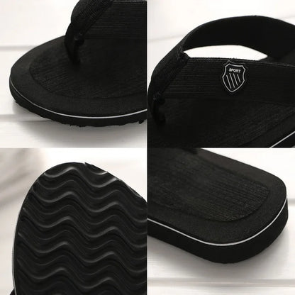 2025 Summer New Men's Flip Flops Indoor Outdoor Beach Sandals Thick Soft Sole Bathroom Slides Shoes Man Non-slip Home Slippers