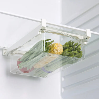 Refrigerator Egg Storage Box - Drawer Style Plastic Egg Holder and Fresh-Keeping Food Rack