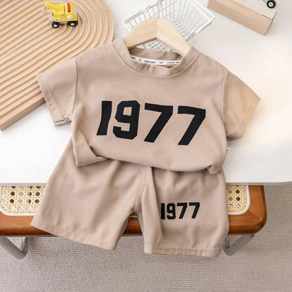 1 2 3 4years Children's Clothes Summer Thin Loose Casual Kids Tracksuit Popular Design Baby Boy Short Sleeve Suit T-shirt Shorts