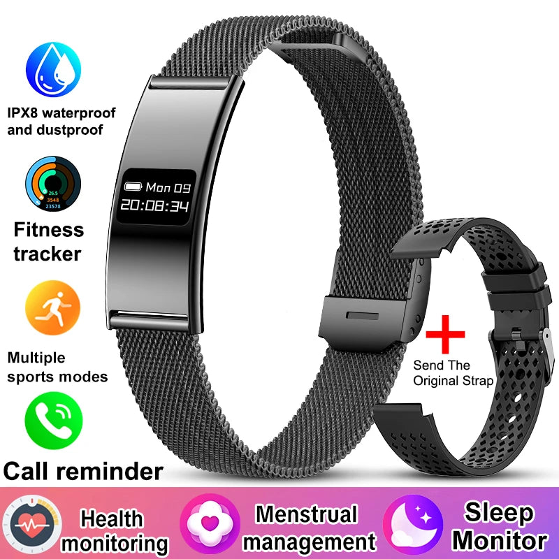 New Men Sports Smart Bracelet Heart Rate Fitness Tracker IPX8 Waterproof Smart Band Pedometer Call Reminder Smartwatches Women