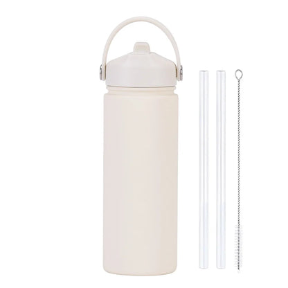 Insulated Water Bottle 500ml Custom Text/Logo - 304 Steel, 24H Cold, Office & Gym Essentials