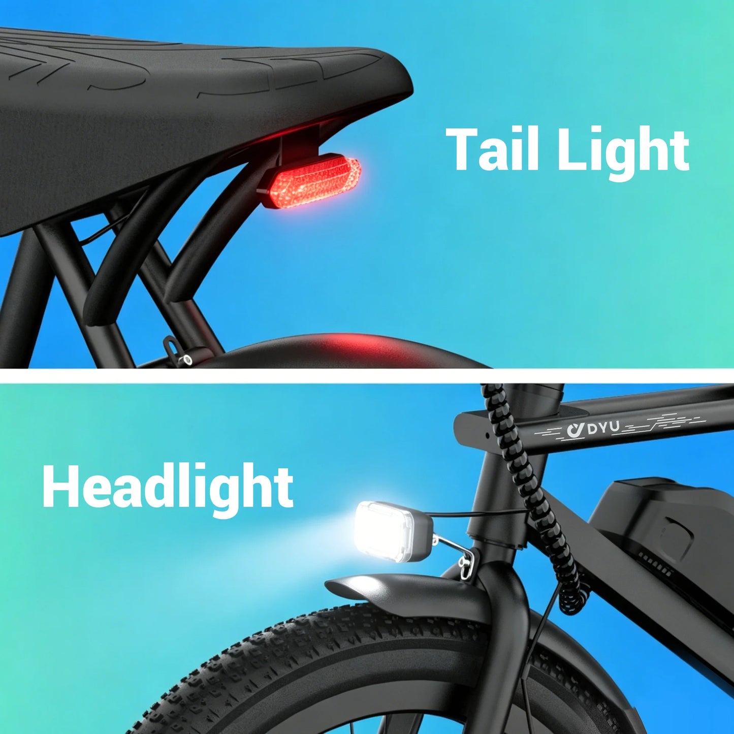 DYU BMX Electric Bike 20*3.0 Fat Tire E-Bike 48V 13Ah Removable Battery 1000W Peak Motor City Electric Bicycle for Adults