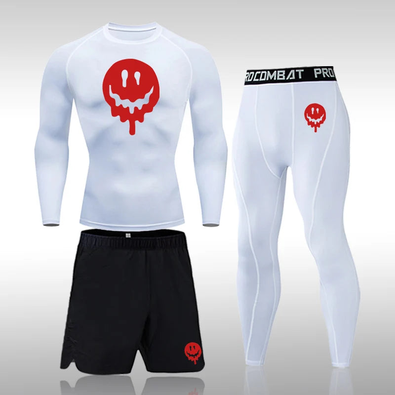 Men's Compression Running Set | Long Sleeve Running Top & Athletic Compression Gear for Fitness