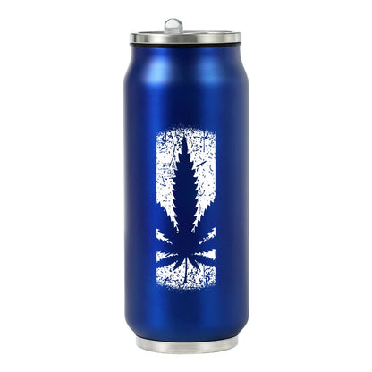 500ML 304 Stainless Steel Cola Can Thermos Custom LOGO Vacuum Cup Flask Portable Double Layers Straw Cup Water Bottle Mug