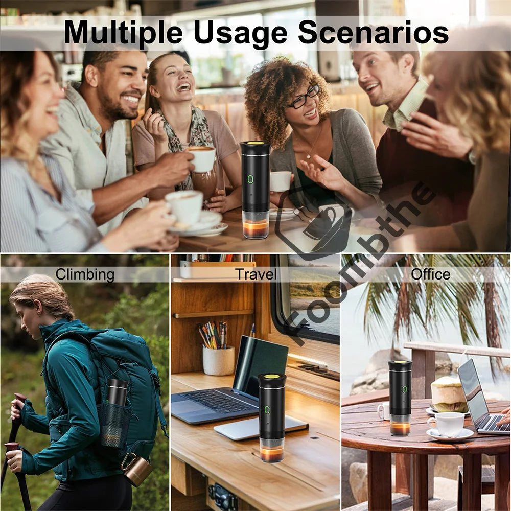 Portable Wireless Espresso Coffee Maker - 3-in-1 Travel Machine for Car  Camping - ZOOMNSTORE