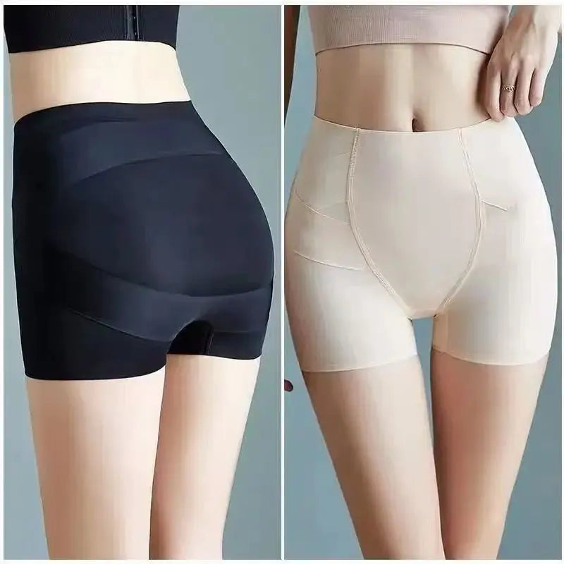 Cooling Boxer Tummy Control Pants Breathable Tight Women Safety Pants Shaping Hip Lifting Adjustable High Waist