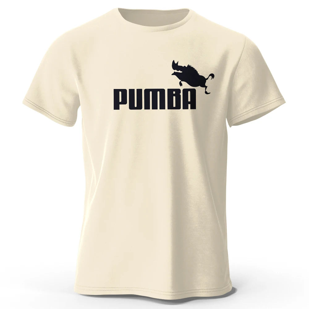 Men's Graphic T-Shirt - Pumba Print Cotton Tee | Breathable Short Sleeve Summer Top