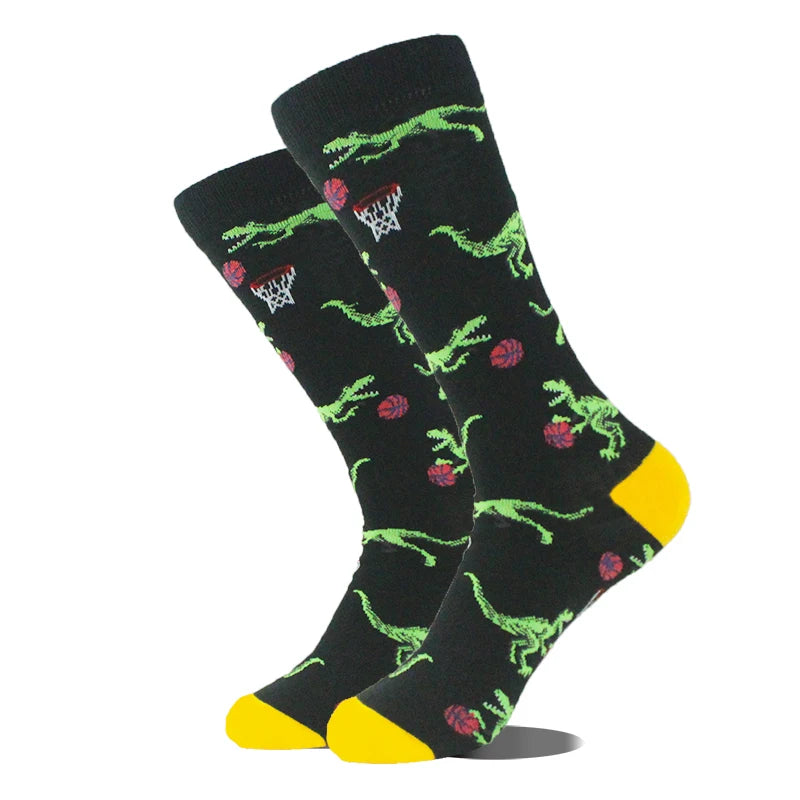 Funny Alien Shark Cotton Socks - Unisex Novelty Crew Socks