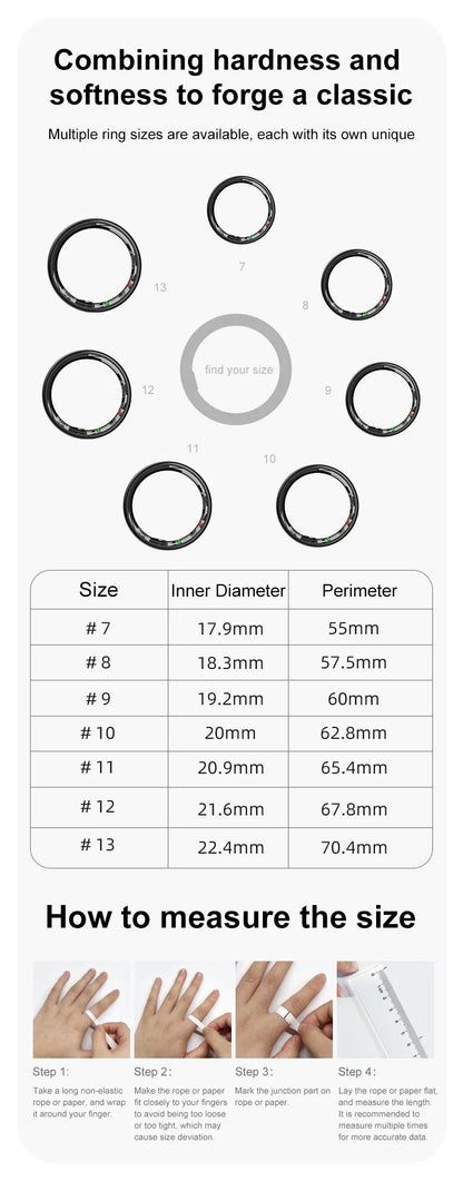 R08 Smart Ring For Men Women Touch Control Function Health Monitor IP68 5ATM Waterproof Skin Temperature Measure Smart Ring New