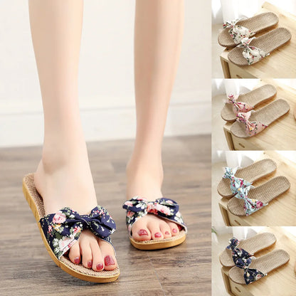 New Summer Ladies Slippers Outdoor Beach Sandals Bohemian Ethnic Style Handmade Espadrilles Platform Slippers Flip Flops Women