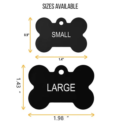 Personalized Pet ID Tag for Dogs & Cats - Deep Engraved Aluminum Collar Nameplate with Free Engraving |  Address, Number