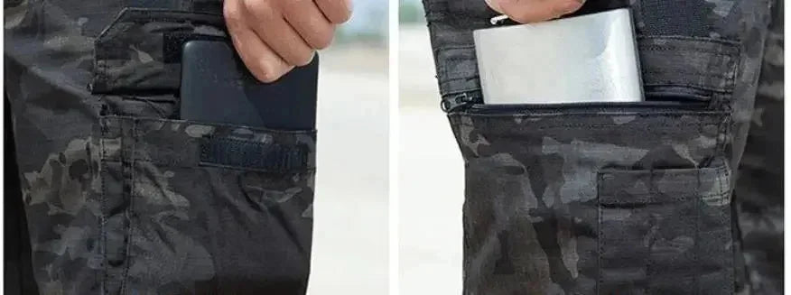 Men's Tactical Pants Outdoor Work Casual Cargo Trousers Waterproof Multi-pocket Wear-Resistant Outdoor Training Trousers