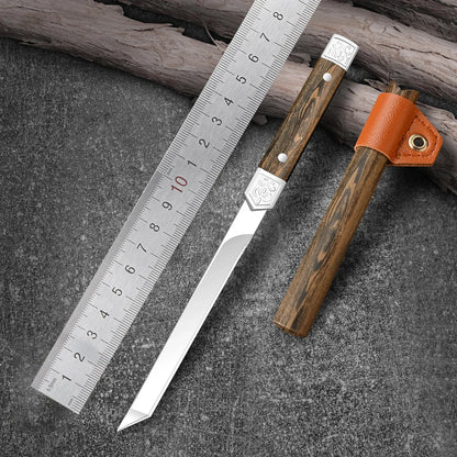 Stainless Steel Fruit Knife - High Hardness with Imitation Wood Grain Handle