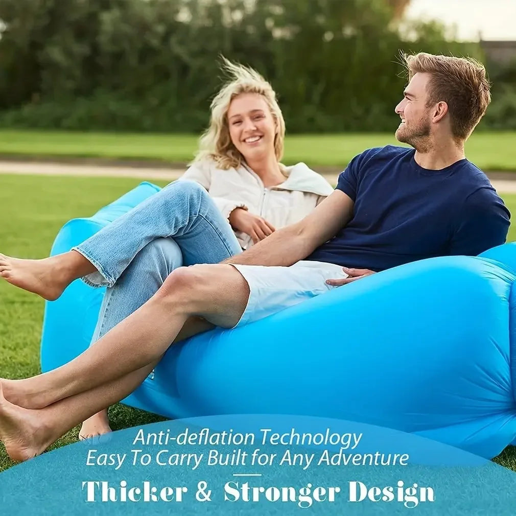 Portable Folding Inflatable Lazy Sofa Outdoor Camping Inflatable Lounger Sofa Furniture