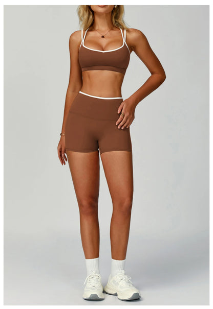 Gym Tracksuit Yoga Set 2 Pieces Workout Outfits Fitness Sportswear High Waist Leggings Sports Bra Athletic Wear Women Clothes