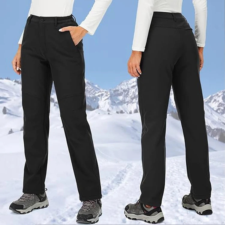 Windproof Thermal Pants for Women, Soft Trousers for Hiking, Camping, Outdoor Sports, Mountain Climbing, Travel, Winter