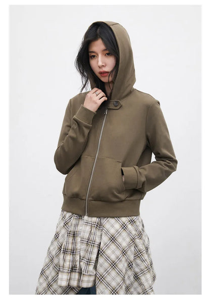 CHIC VEN Fashion Women Sweatshirts Solid Slim New Hooded Warm Female Jacket Short Sportswear for Woman Spring Autumn 2026