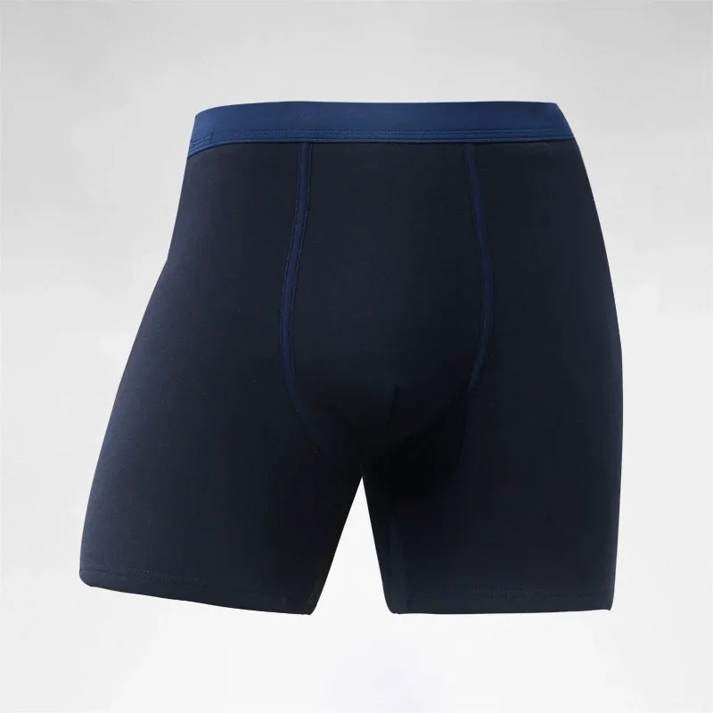 Men's thermal underwear men's fleece thickened anti-wear leg lengthened boxers autumn winter boxer shorts head