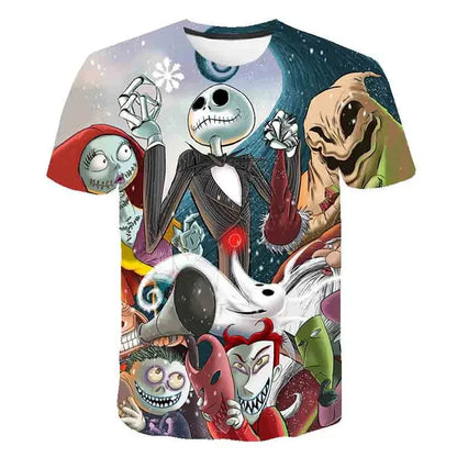 Halloween Skull Graphic Tee - Mens Hip Hop Streetwear T-shirt - ZOOMNSTORE