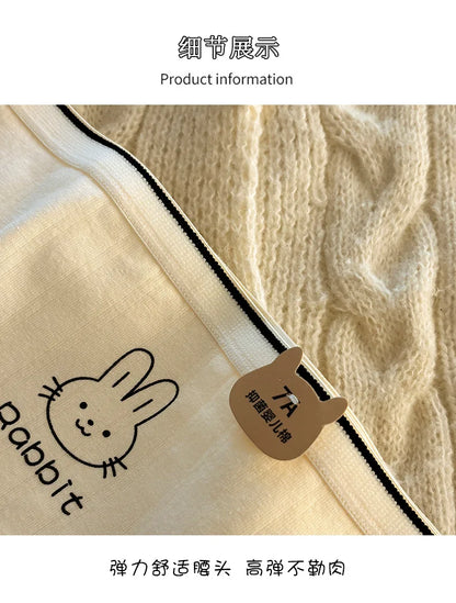 Women Underwear Pure Cotton Antibacterial Properties Underpants Cute Cartoon Waist Extended Crotch Women's Girl Triangle Pants