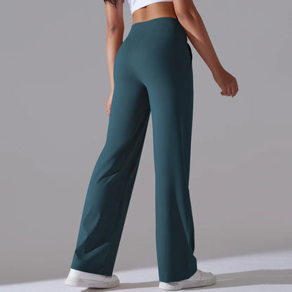 Yoga Straight Leg Sweatpant Straight Leg Women's Loose Tracksuit Pants Wide Leg Outdoor Gym Runing Casual Tracksuit Pants