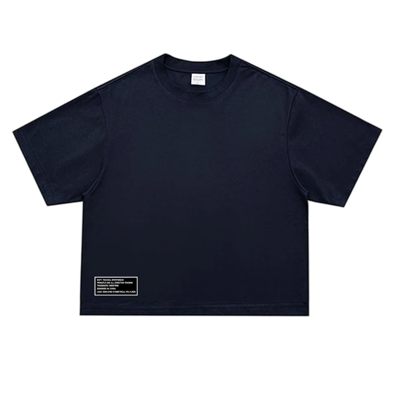 Oversized Boxy Fit Dropped Shoulders Running T-shirts Mens Cotton Heavyweight Half Sleeve Sports T Shirts Casual Gym Clothing