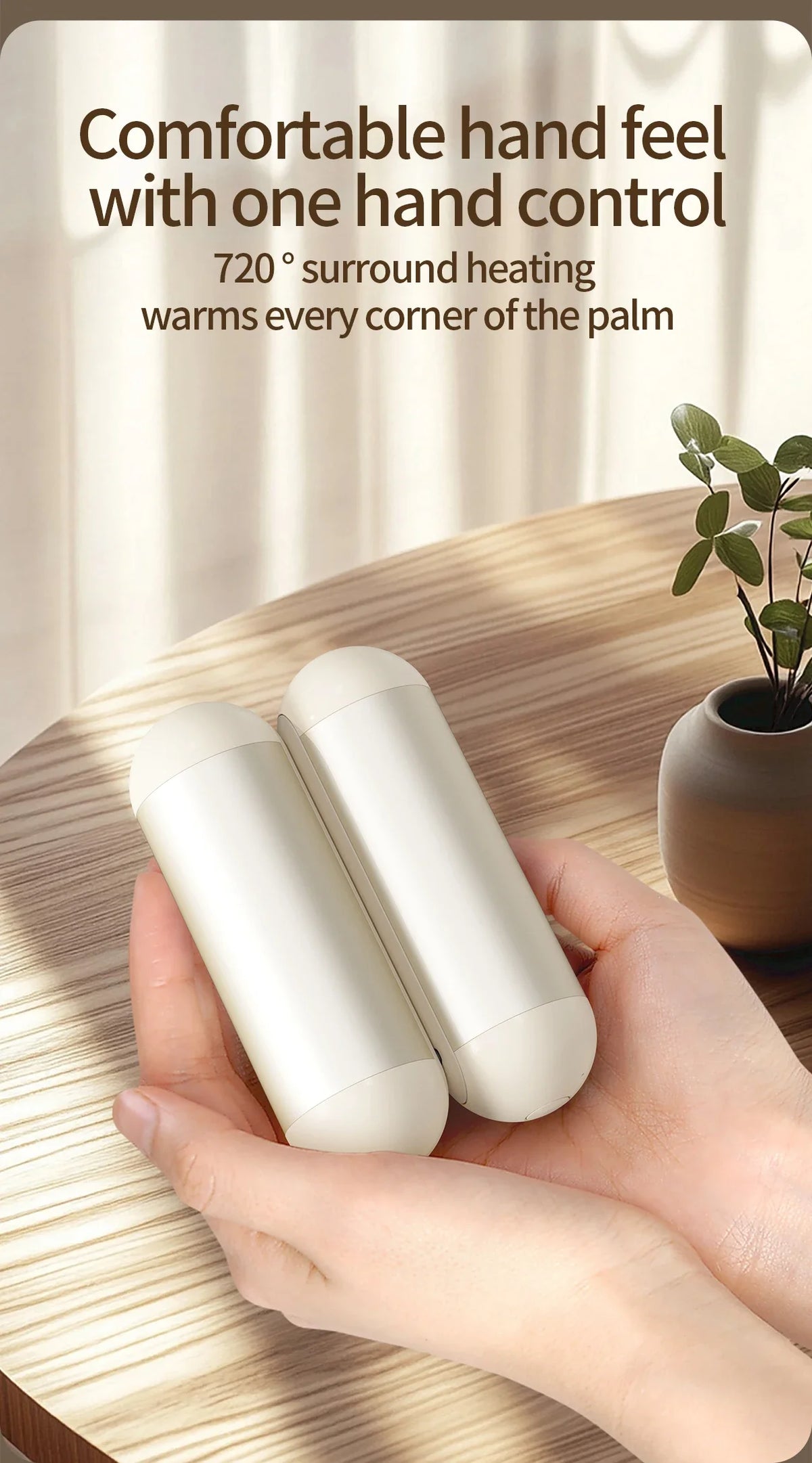 2 Pack Rechargeable Hand Warmers Electric Magnetic Portable Pocket Heater Fast Heating 3 Settings For Women Men Outdoor Camping