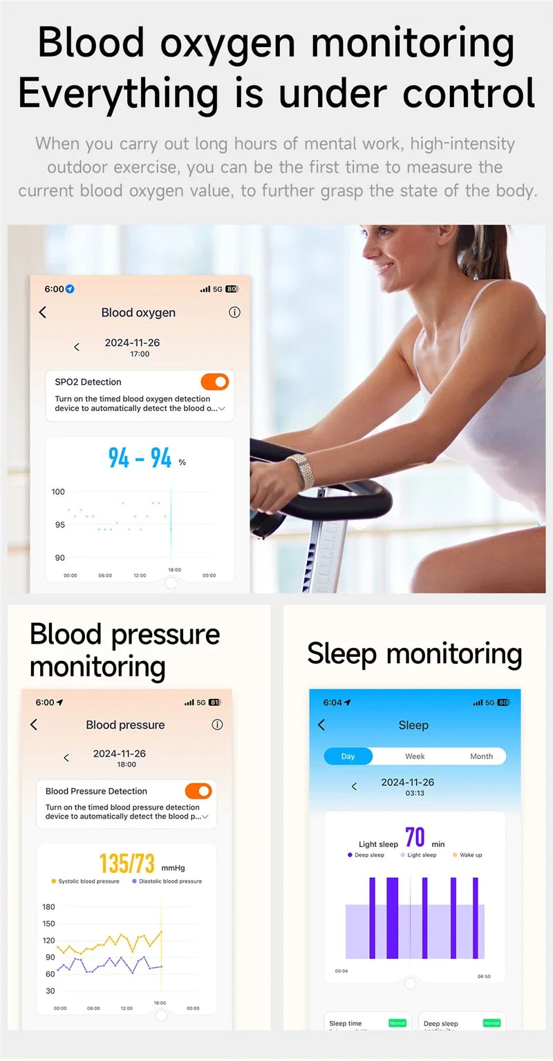 Sport Fitness Tracker Smart Bracelet Heart Rate Blood Pressure Monitor Pedometer Call Reminder Smartwatch  Men Women Wristbands
