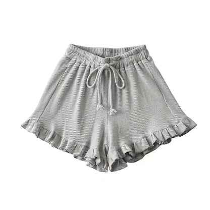Women's Ruffled Shorts – Y2K High-Waist Loose Summer Shorts