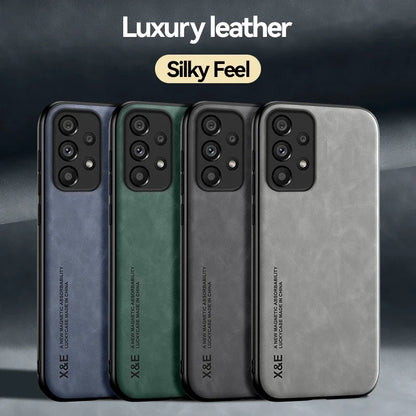 Magnetic Leather Case for Samsung Galaxy S Series and A Series - Car Mount Compatible Cover - ZOOMNSTORE