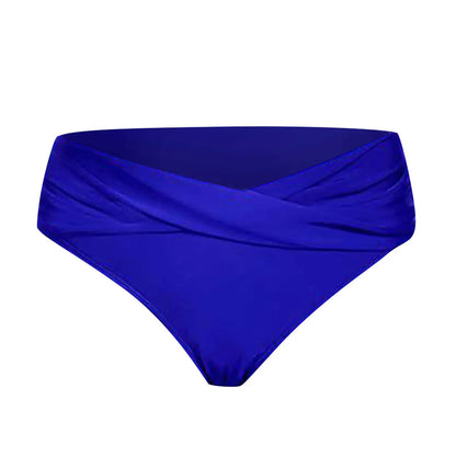 Women's Various Patterns Classic High Quality Low Waist Ruched Bikini Panties Fashionable Summer Thin Comfy Swimsuit Briefs
