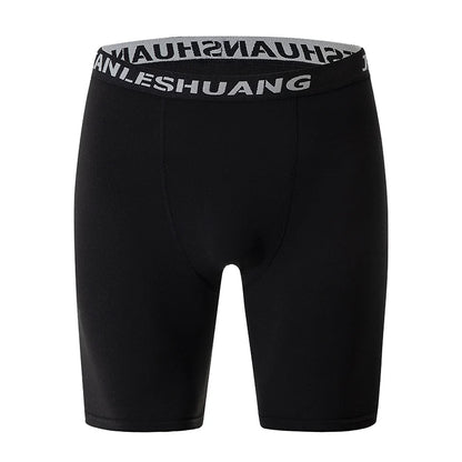 5piece Set Of Men's Classic Black And White Elastic Long Underwear Quick Drying Comfortable Sporty Youth Trend Flat Corner Pants
