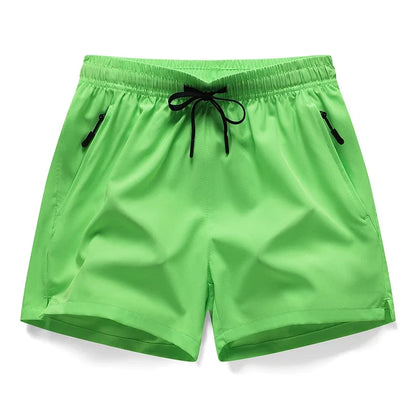 New Men's Sports Casual 3/4 Shorts With Ice Silk Lightweight Sweat-absorbing Outdoor Quick Drying Running Fitness Loose Pants
