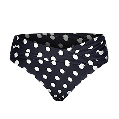 Women's Various Patterns Classic High Quality Low Waist Ruched Bikini Panties Fashionable Summer Thin Comfy Swimsuit Briefs
