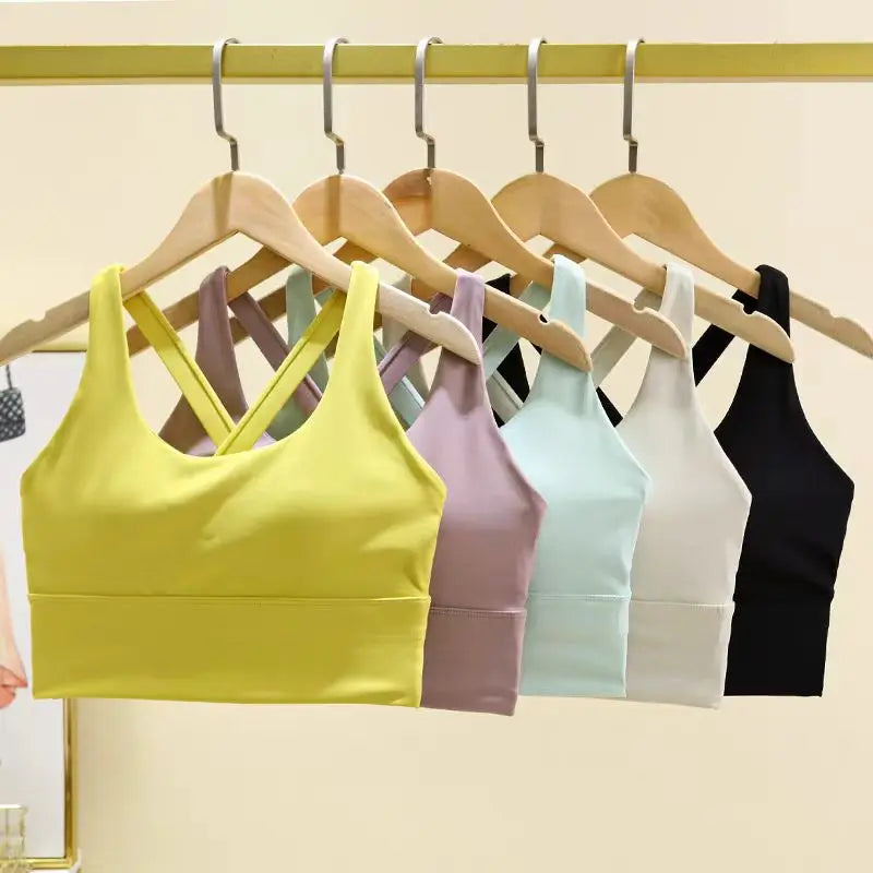 Sports Bra Shockproof - High-Intensity Push-Up Running Gym Bra With Fixed Shoulder Strap