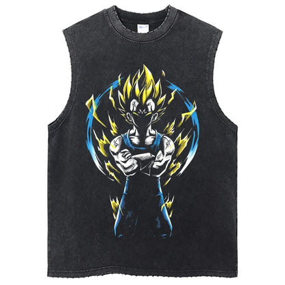 Dragon Ball Anime GYM Sleeveless Tshirt Vintage Sports Tank Tops Streetwear Sleeveless Graphic Harajuku Cotton Vest T-Shirts