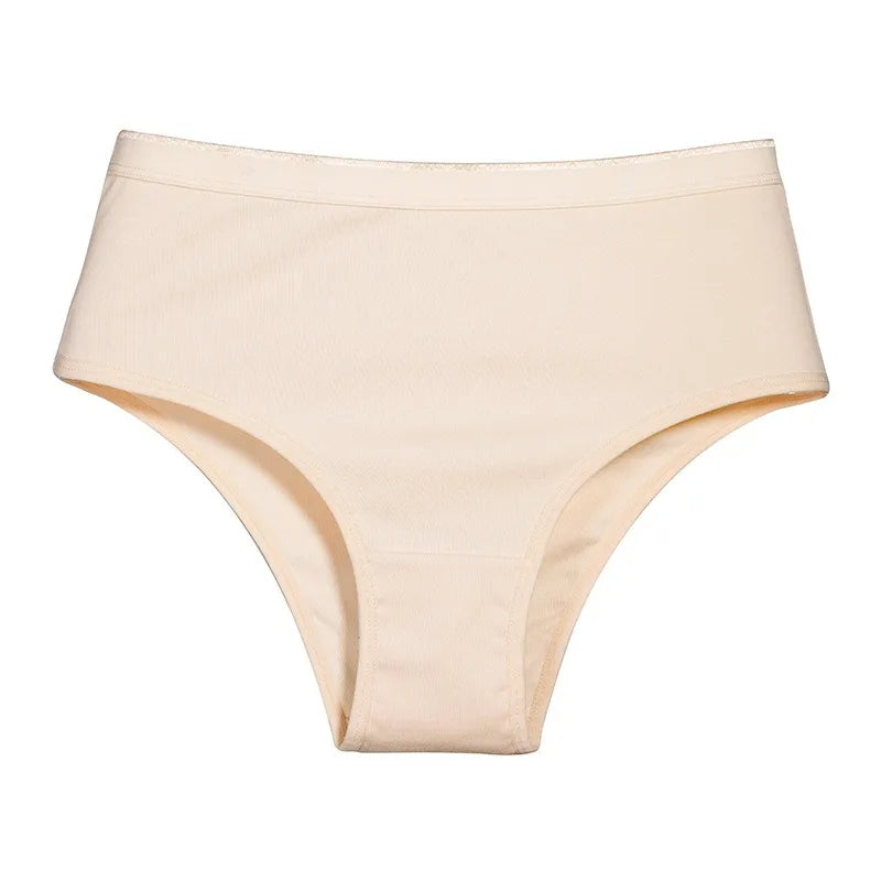 3Pcs/Set Women Cotton Panties High Waist Underwear Female Underpants Solid Color Soft Stretch Briefs Comfort Sexy Lingerie S-L